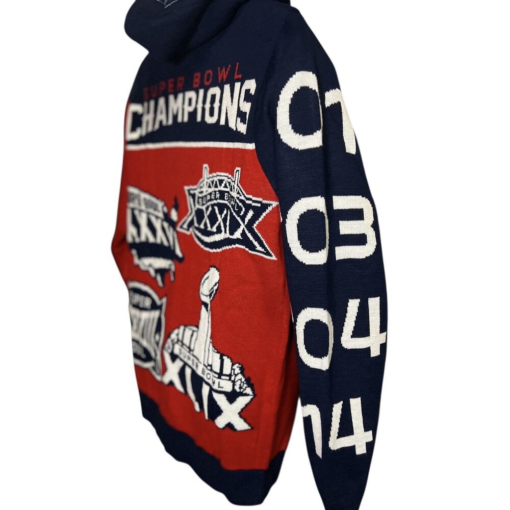 NFL New England Patriots 4x Champions M Commemorative Hoodie Sweater NEW - Picture 5 of 13